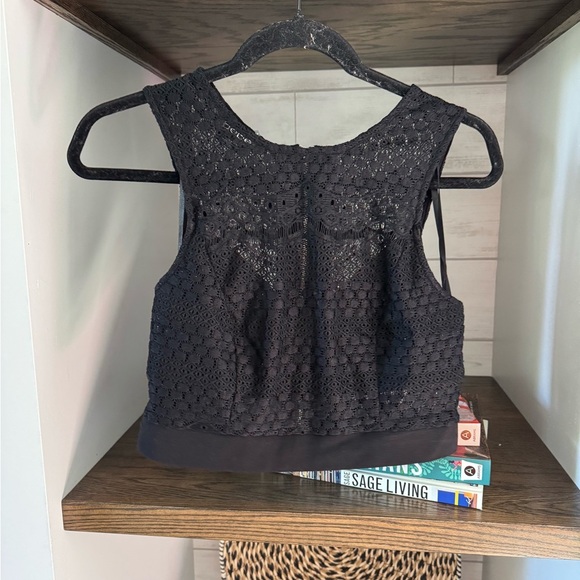 Bebe Black Lace Tank Top - Picture 1 of 4